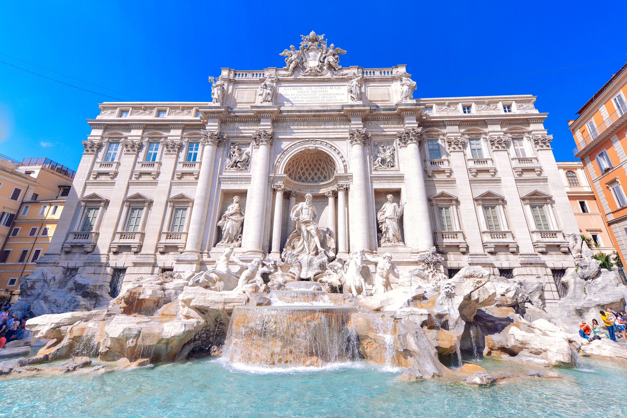 La fontaine de Trevi, une des œuvres magistrales de Bernini